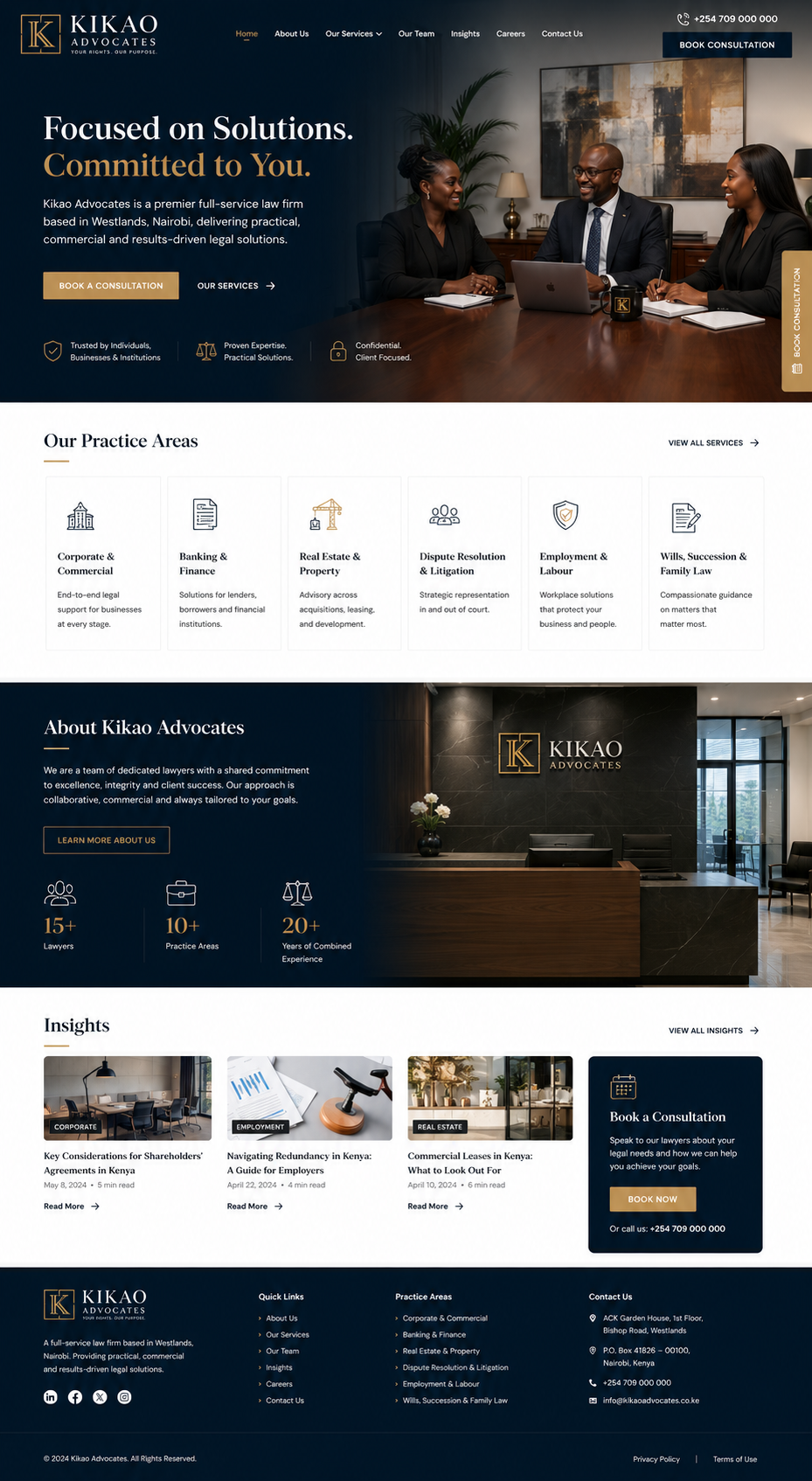 Kikao Advocates website
